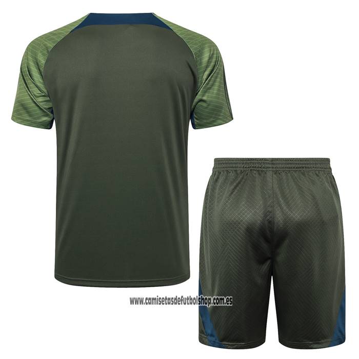Chandal del Paris Saint-Germain Jordan 24-25 Manga Corta Verde - Pantalon Corto